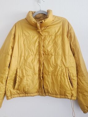 Madewell Mustard Yellow Puffer Jacket - Lightweight Warmth